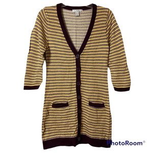 Love by Design Striped Cardigan Duster